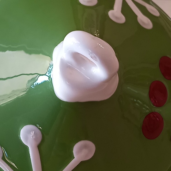 Real Home M&M's Christmas Green Ball Tree Ornament Cookie/Candy Jar. Like New! - Picture 15 of 15